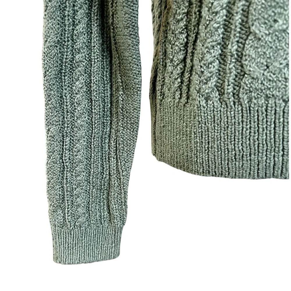 J. Crew Soft Cable Knit Sweater in Pale Spinach Green Size S NWT